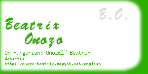 beatrix onozo business card
