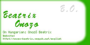 beatrix onozo business card